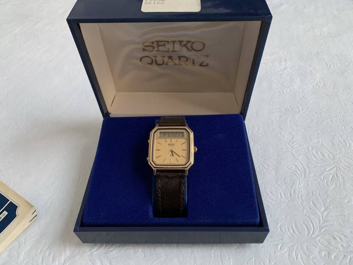 できない】 Vintage Seiko Digital Analog Quartz Chronograph Alarm