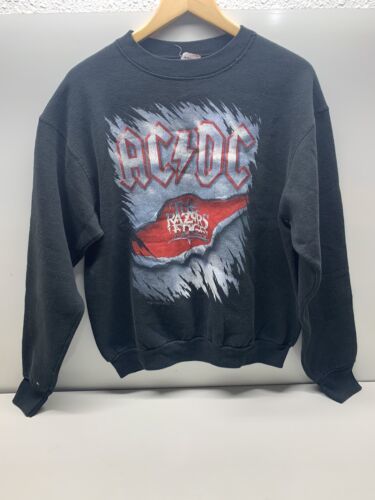 Vintage AC/DC The Razors Edge 1990 Concert Tour Sweatshirt Pullover ACDC X Large 海外 即決