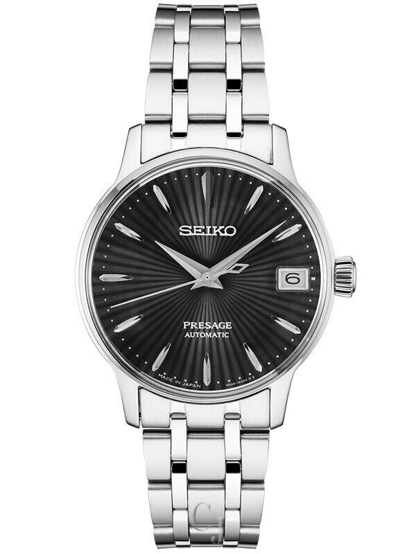 SEIKO PRESAGE COCKTAIL TIME AUTOMATIC BLACK DIAL WATCH SRP837 海外 即決