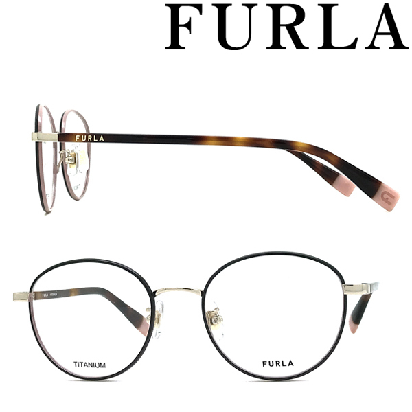 FURLA フルラ メガネフレーム ブランド チャコールグレー 眼鏡 VFU-575J-08GH