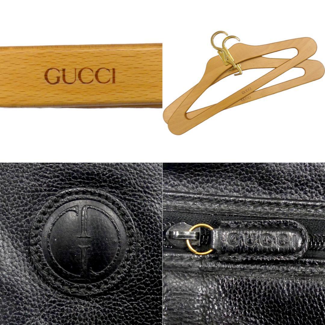 即決★イタリア製 GUCCI★レザーガーメントケース グッチ メンズ 黒 ビジネスバッグ ガーメントバッグ スーツケース 出張 ショルダー