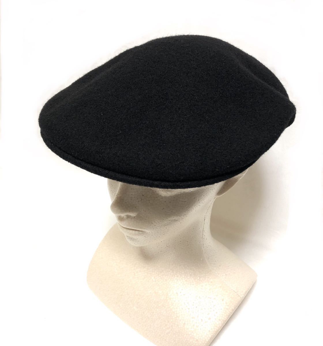 ■KANGOL・カンゴール■ハンチング キャップ・Wool 504・ブラック・Mサイズ・帽子_画像6