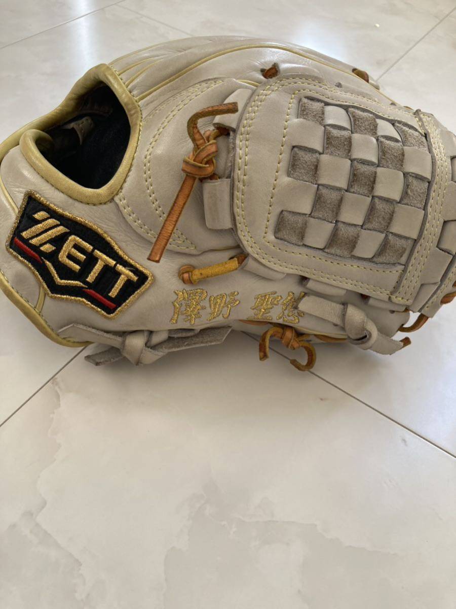 プロ野球選手 実使用グローブ 支給品 グラブ ZETT プロステイタス 硬式内野手用 源田モデルの画像2
