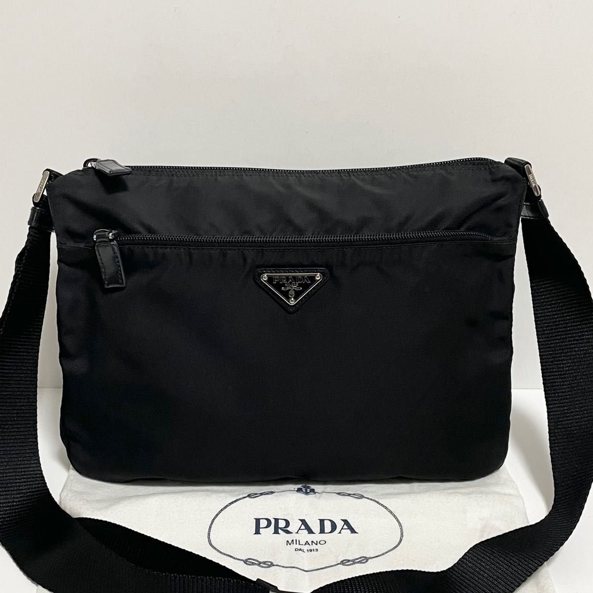 美品】PRADA プラダ カメラバッグ ショルダー バッグ テスート