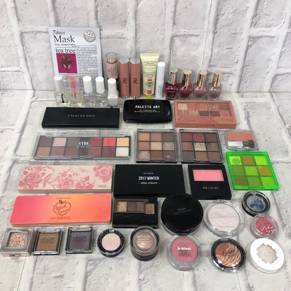 【コスメ】アイシャドー チーク ネイル EMODA Visse KATE REVLON URGLAM などプチプラ 100均 まとめ売り T12-408k