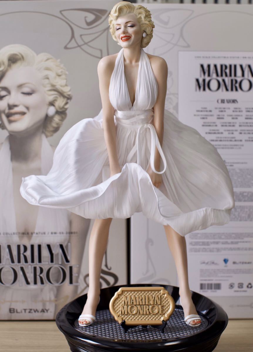 マリリン・モンロー　Marilyn Monroeフィギュア　塗装済みガレージキット完成品　blitzway数量限定　樹脂POLYSTONE スタチュー　白服_画像3