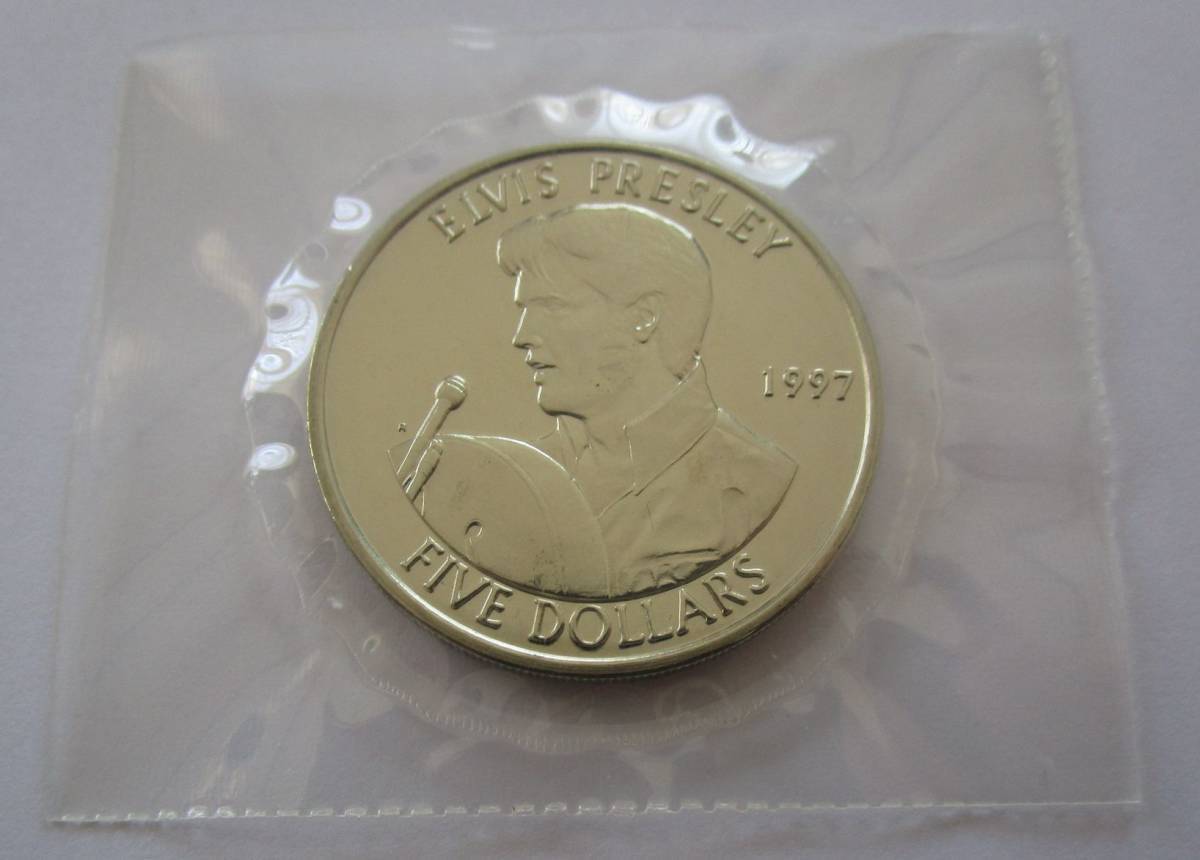 マーシャル諸島 エルビス プレスリー 5ドル 1997年 硬貨_画像10