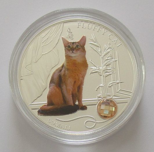 フィジー ソマリ 猫 2ドル 2013年 銀貨 硬貨