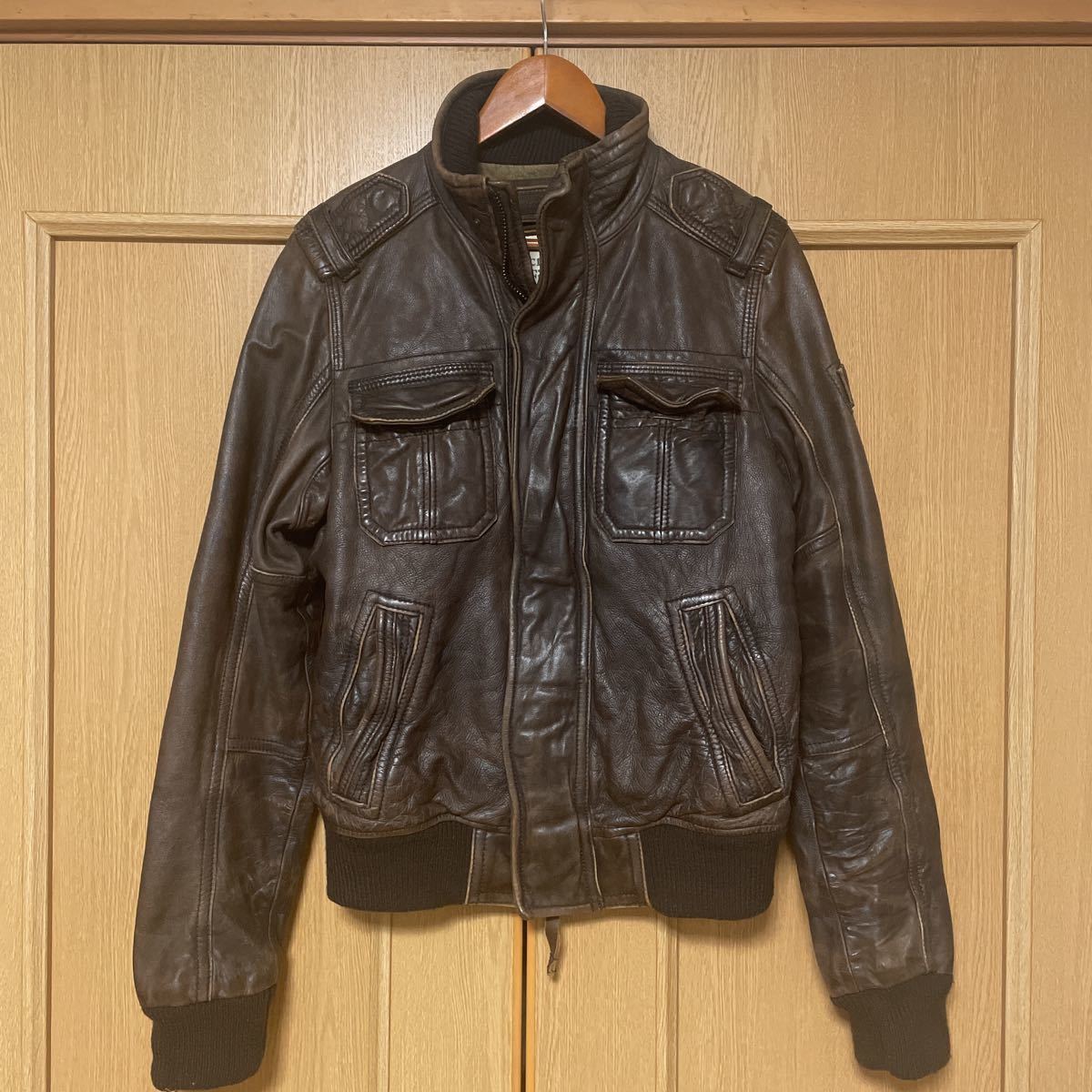 Abercrombie rollins leather jacket アバクロ　ローリンズ　レザージャケット　M_画像1