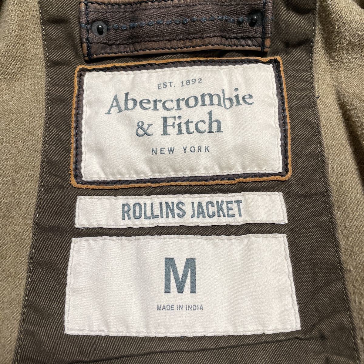 Abercrombie rollins leather jacket アバクロ　ローリンズ　レザージャケット　M_画像4