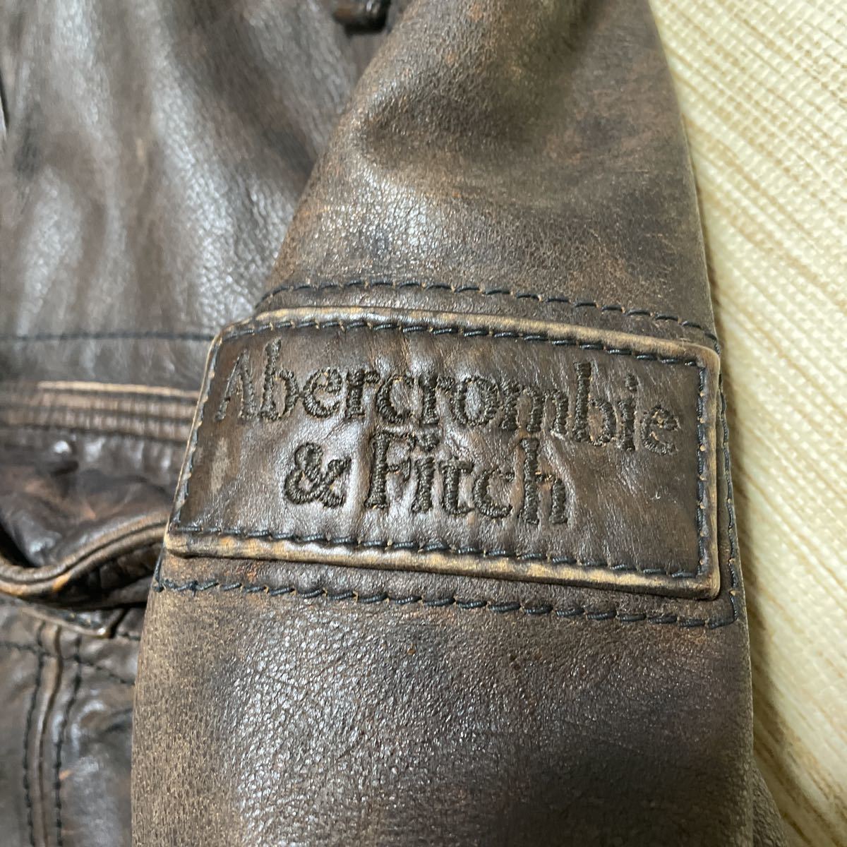 Abercrombie rollins leather jacket アバクロ　ローリンズ　レザージャケット　M_画像9