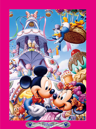 99-356 廃盤 99ピース ジグソーパズル ディズニー ミッキー・ミニー 夢のダンスパーティ [パネル付き] _画像1