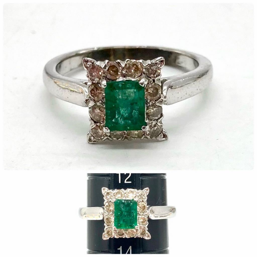 ■エメラルドリング5点おまとめ■重量約13.0g emerald ベリル beryl 指輪 ring ヴィンテージ ジュエリー jewelry accessory silver CE0 jの画像6
