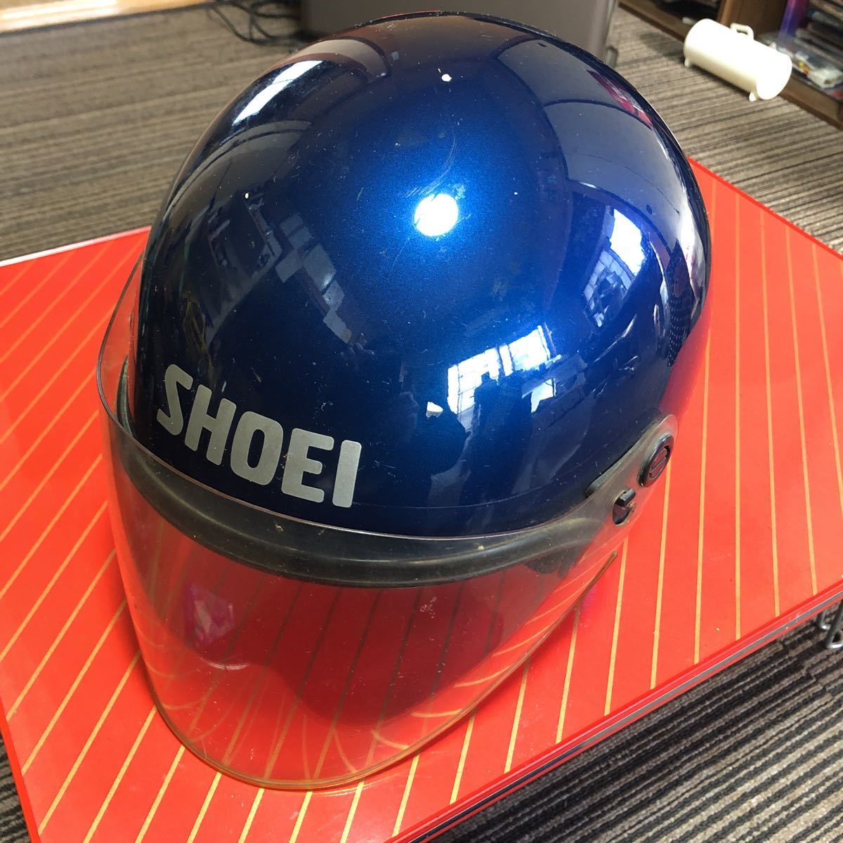 SHOEI ヘルメットヴィンテージ サイズフリー スポンジ劣化ありジャンクの画像1