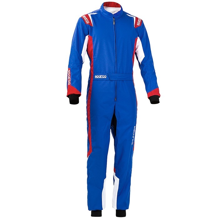 【新品】スパルコ レーシングスーツ THUNDER サイズ130 キッズ/ジュニア用 ブルー/レッド