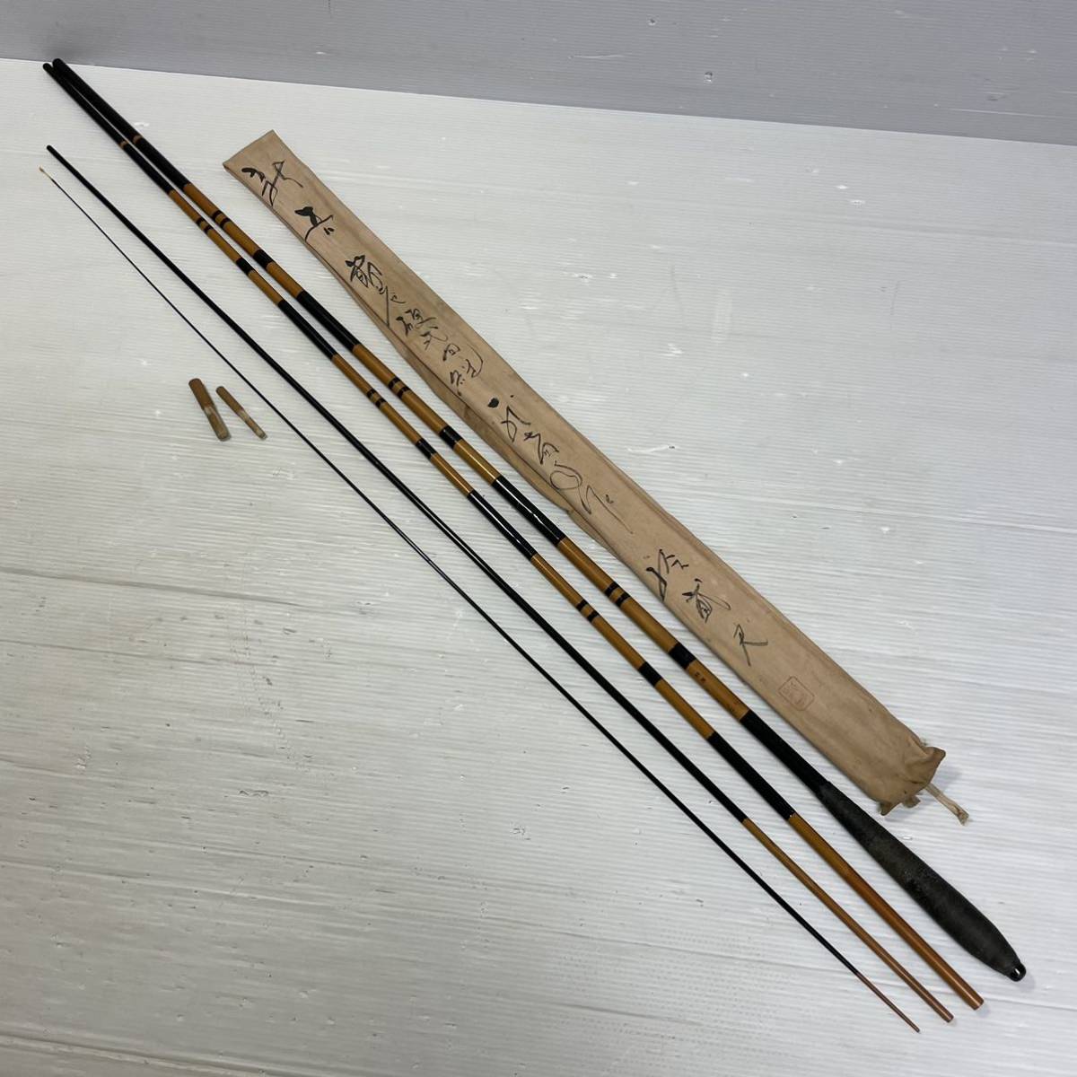 ◯F79 ヘラ竿 新吾 節巻 硬式 四継 12尺 129g