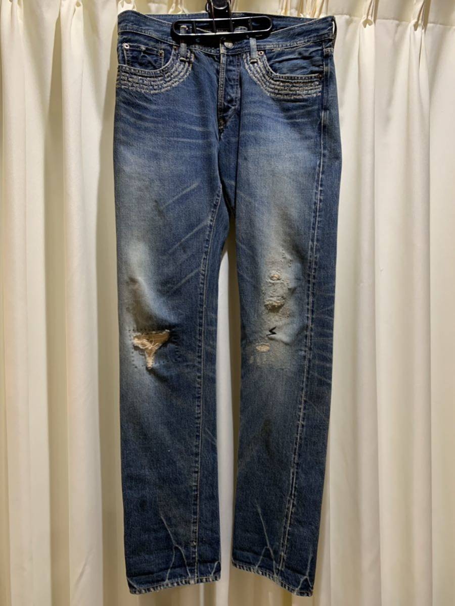 希少 美品09ss UNDERCOVER patti smith studs denim jeans パティスミス 歌詞刺繍スタッズデニムジーンズ Size3 アンダーカバー
