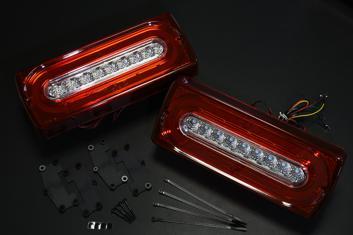 [SALE special price ] W463 G Class all LED tail lamp red clear gelaende tail light current . turn signal Mercedes Benz sequential 