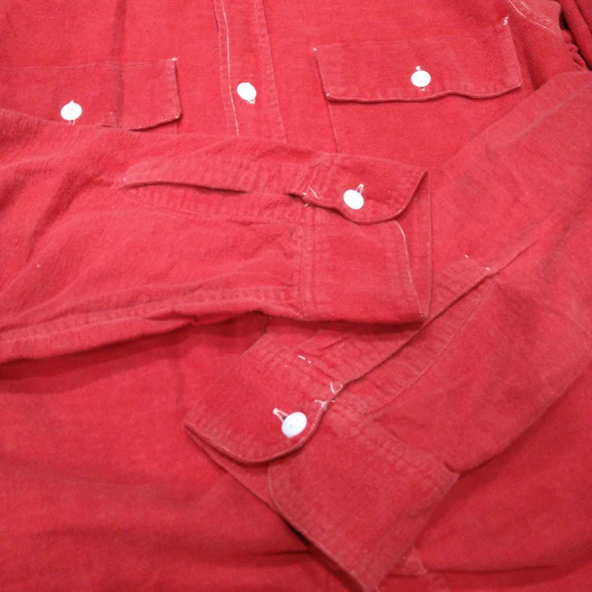 50s 60s ビンテージ フランネルシャツ 赤 ネルシャツ SHIRT ワークシャツ ヴィンテージ vintageシャンブレーシャツ 古着_画像6