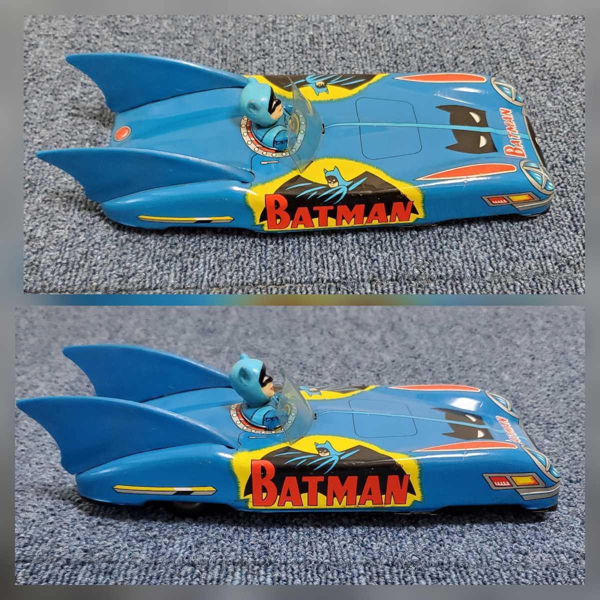 アオシン製 バットマン バットモービル ブリキ おもちゃ/当時物 昭和レトロ