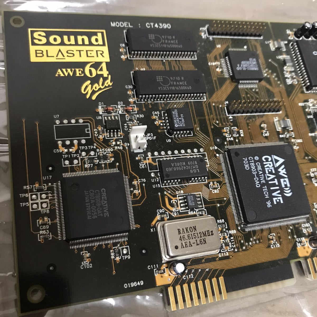 Creative Labs Sound Blaster AWE64 gold CT4390 ISAバス サウンドボードの画像3