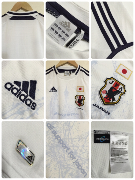 【美品】 adidas JAPAN アディダス サッカー 日本代表 2013 アウェイ ユニフォーム 半袖 ジュニアサイズ160 白_画像2