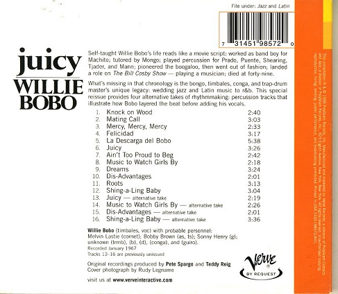 WILLIE BOBO / juicy SONNY HENRY Bobby Brown_画像2