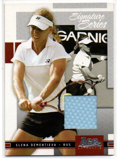 【ELENA DEMENTIEVA】TENNIS 2005 Ace Authentic Signature Series Jersey 014/500_画像1