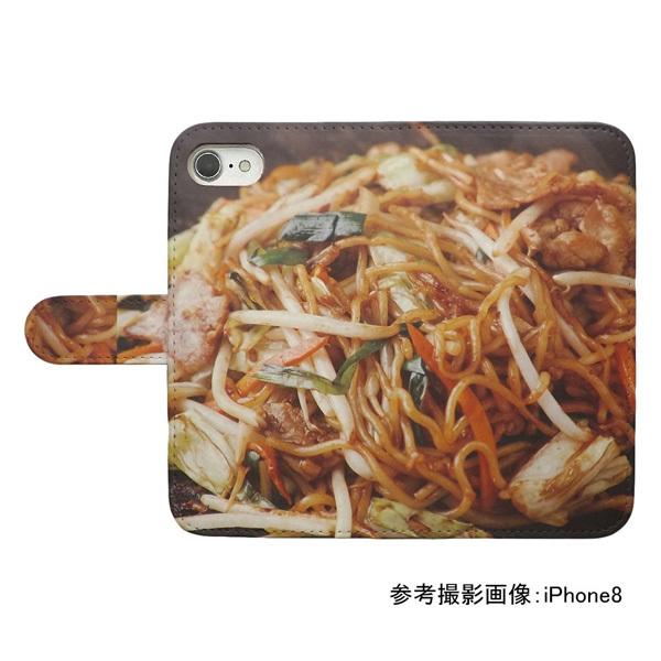 ZenFone　スマホケース 手帳型 プリントケース 焼きそば フード 食べ物_画像2
