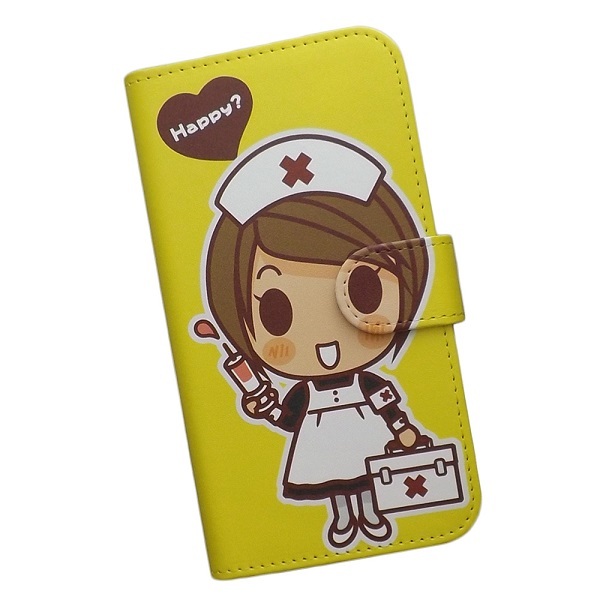 Xiaomi Mi 11 Lite 5G　スマホケース 手帳型 プリントケース ナース 猫 救急箱 看護師 キャラクター イエロー_画像1
