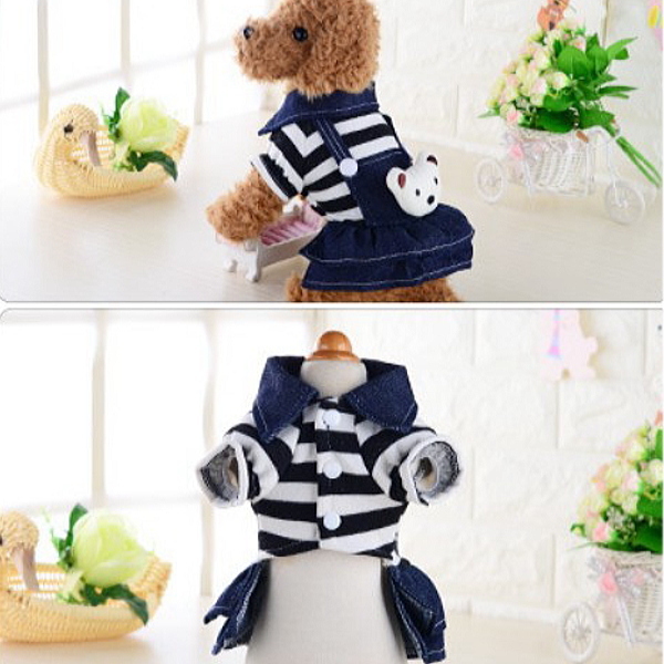  dog clothes overall manner border collar attaching skirt type black size L/XL