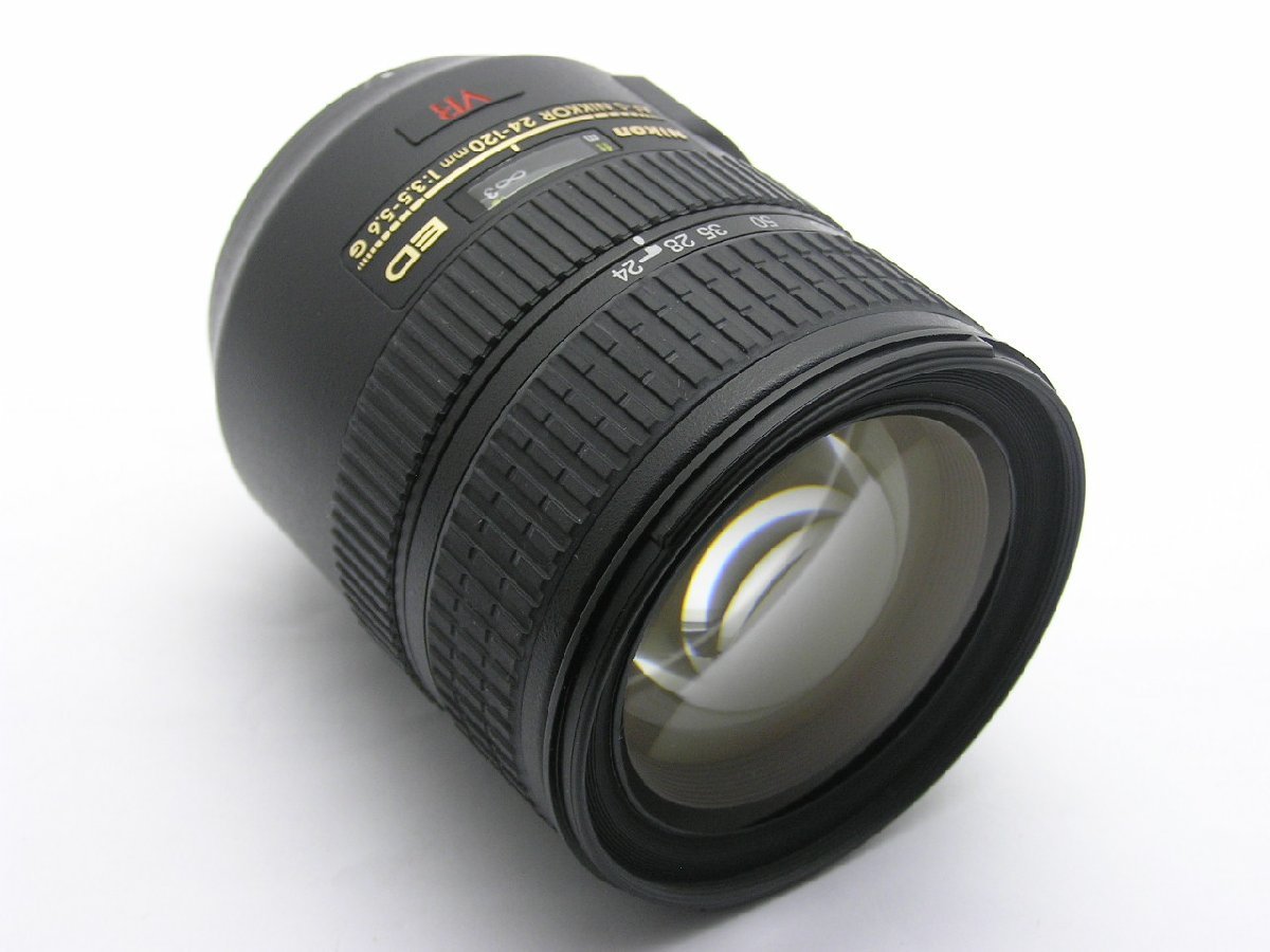 ★ハローカメラ★1545 Nikon ED AF-S NIKKOR ( 24-120mm F3.5-5.6 G VR )フード.箱付 動作品 現状 1円スタート　即決あり_画像2