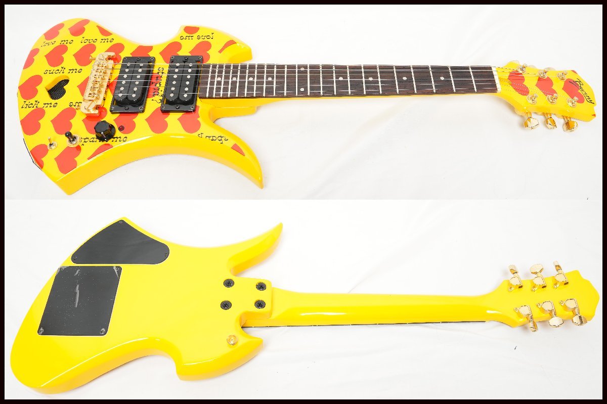 ☆BURNY☆MG Yellow Heart Jr. MG-Jr. アンプ内蔵ミニギター 美品