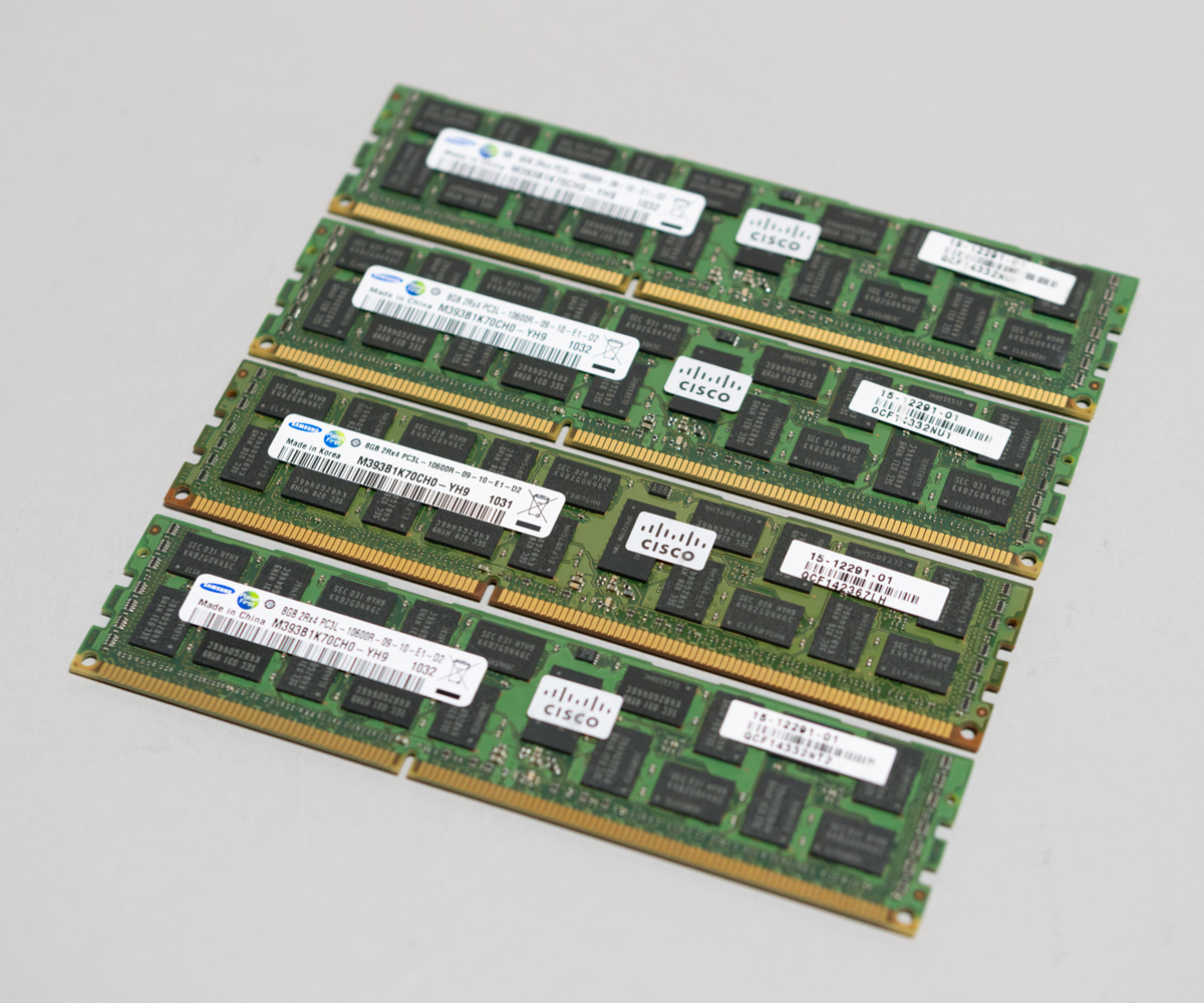 1333MHz 8GB 4枚組 合計 32GB MacPro用メモリー 2009 2010 2012モデル用 240pin DDR3 10600R RDIMM ECC 動作確認済 #0116A_画像1