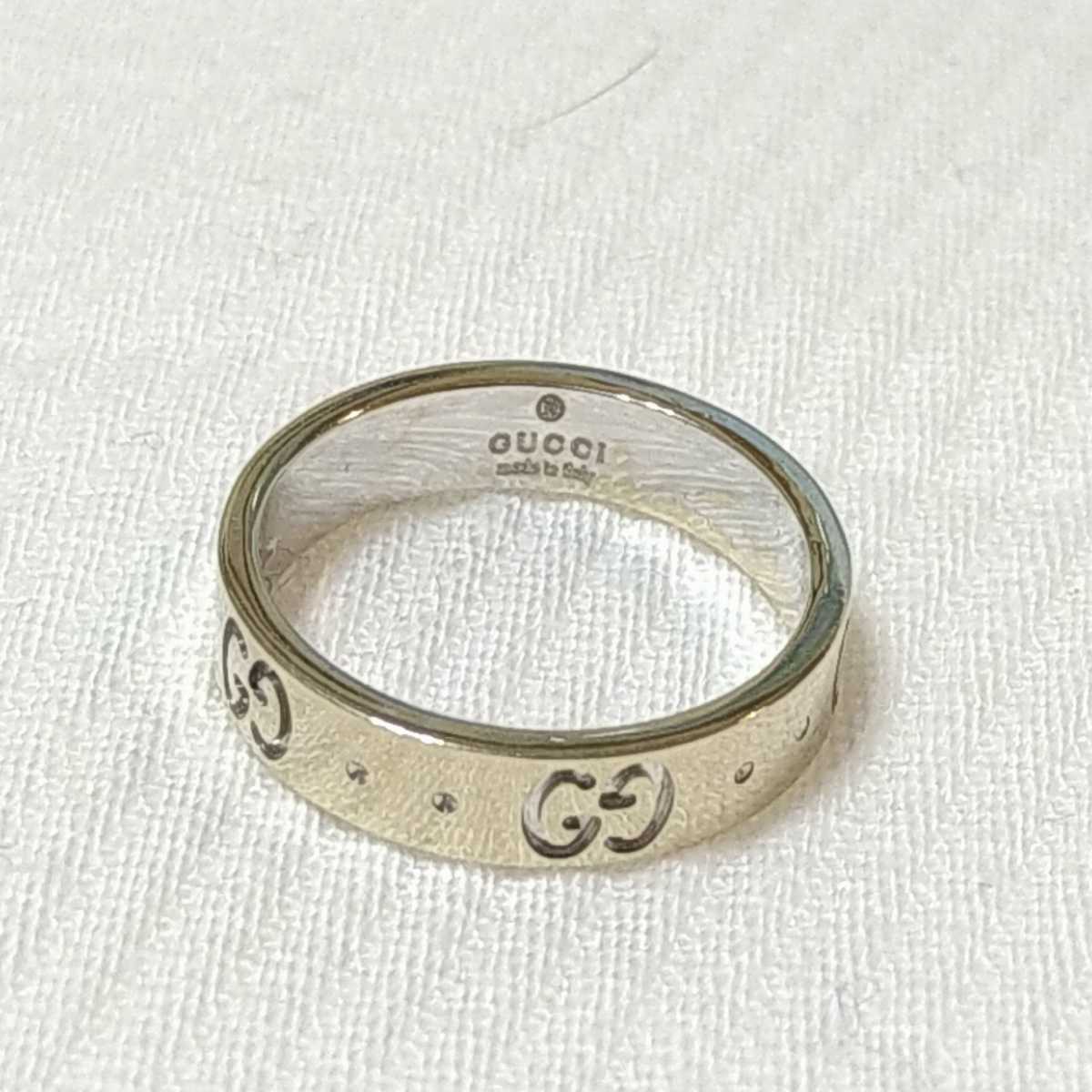 GUCCI グッチ アイコンリング 750WG サイズ9号 haltechni.com