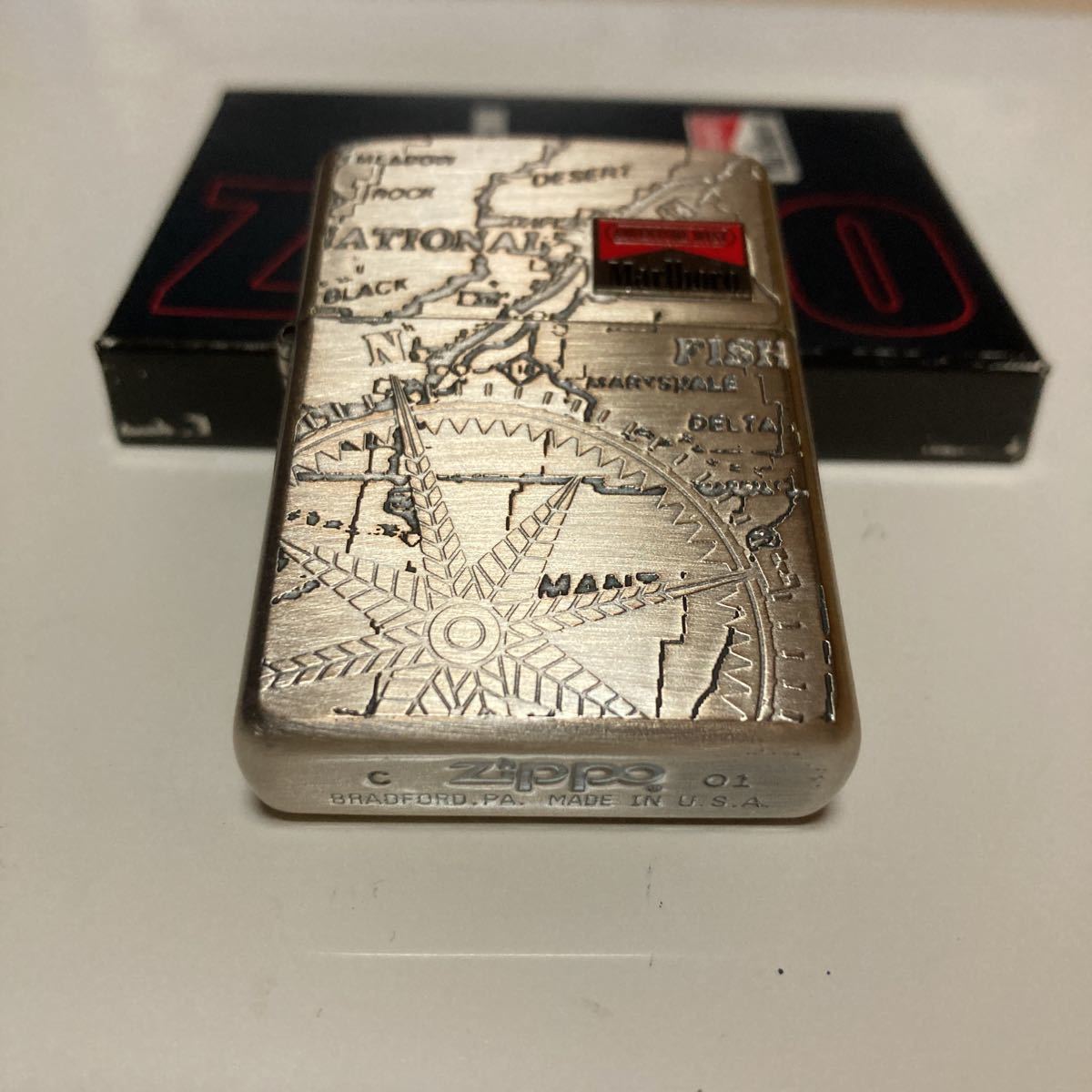 ZIPPO 懸賞品 限定 マルボロ ADVENTURE WEST 地図 ライター-