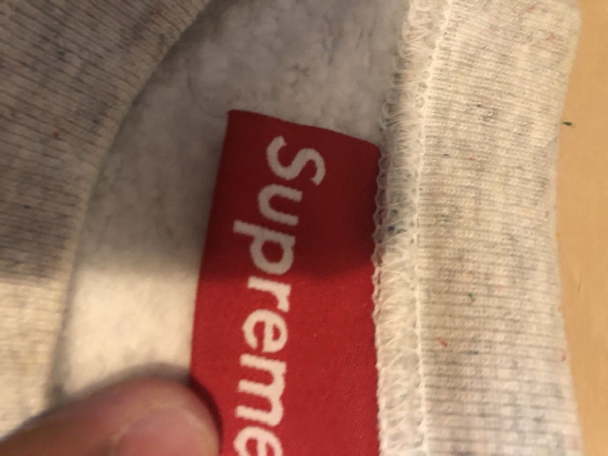 Supreme Small Box Crewneck Ash Grey シュプリーム スモール　ボックスロゴ トレーナー　パーカー　クルーネック　 グレー　Sサイズ