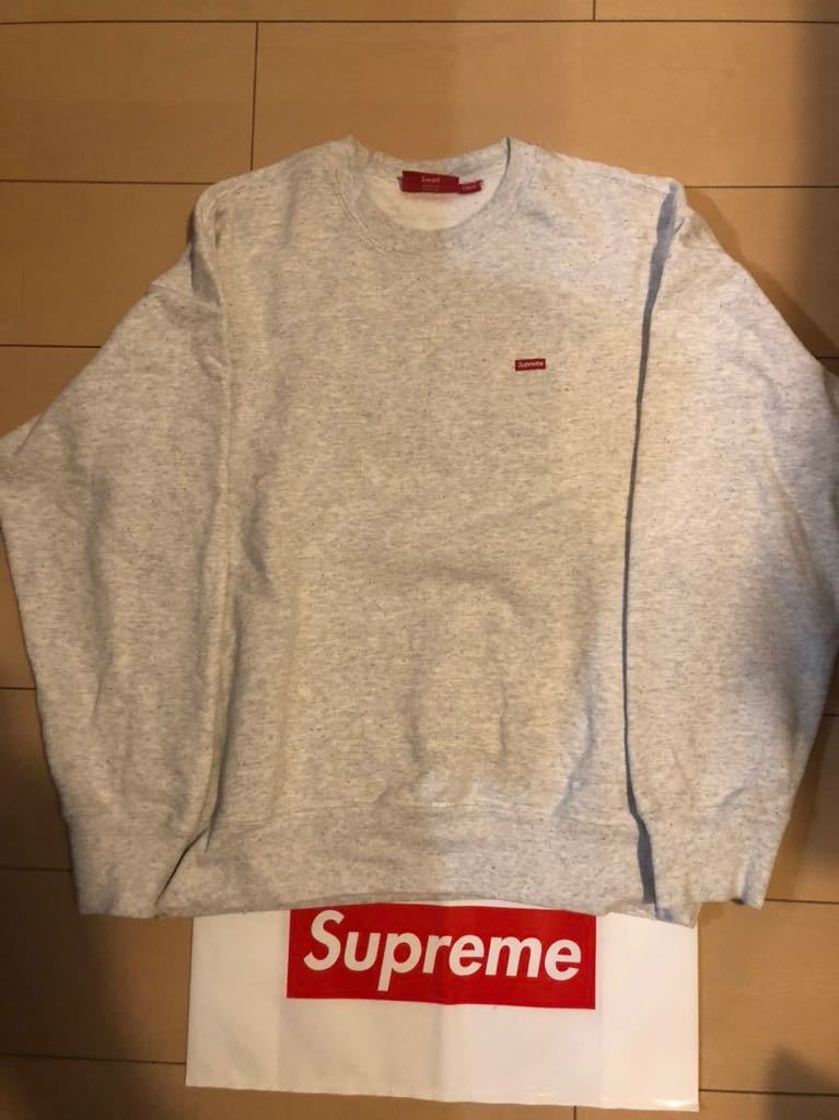 Supreme Small Box Crewneck Ash Grey シュプリーム スモール　ボックスロゴ トレーナー　パーカー　クルーネック　 グレー　Sサイズ