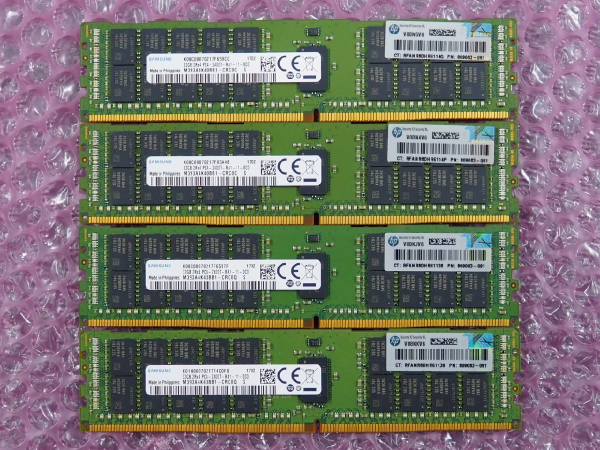 メモリ DDR4 ECC Registered 32GBx4枚 計128GB-