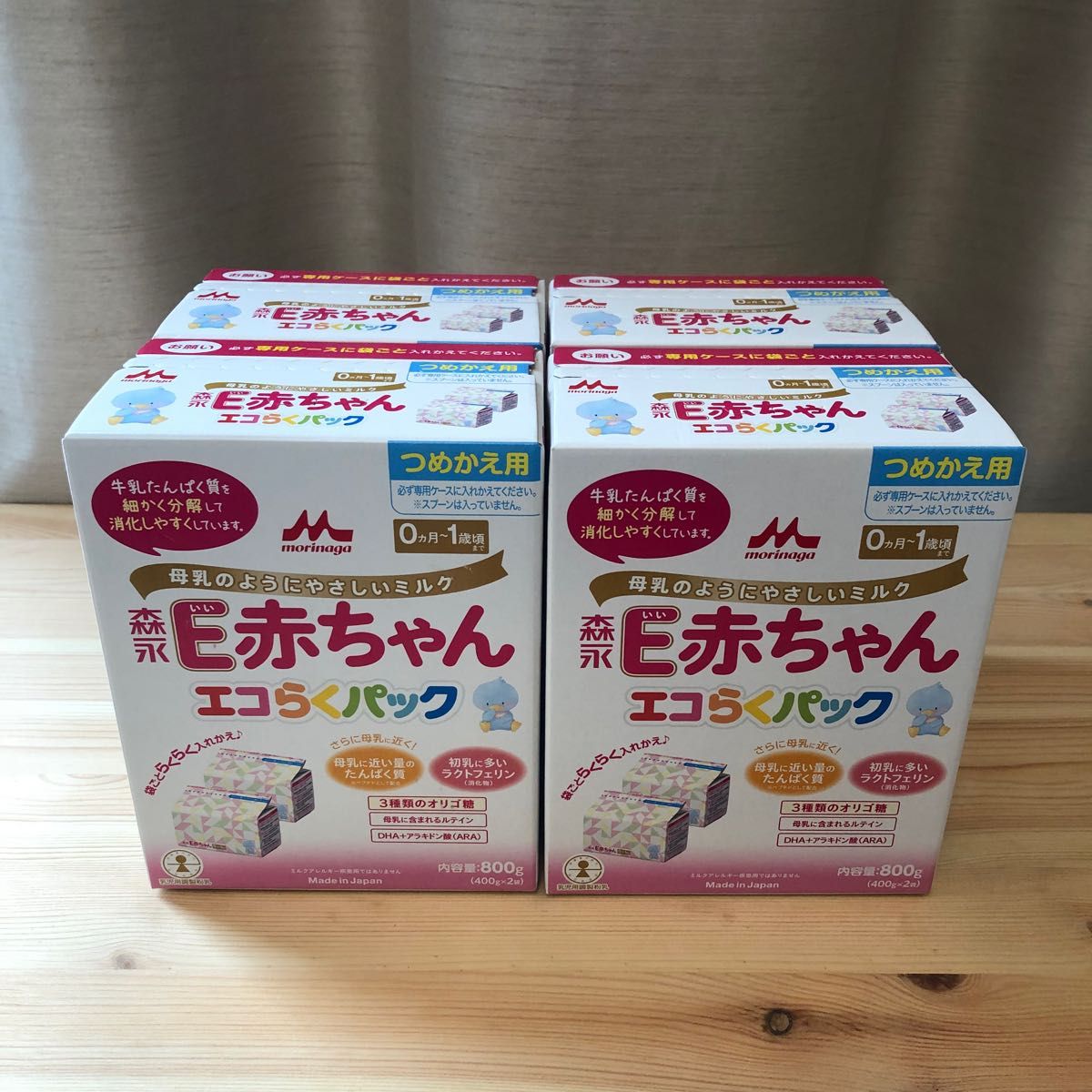 森永 E赤ちゃん エコらくパック つめかえ用 4箱セット 授乳、食事用品