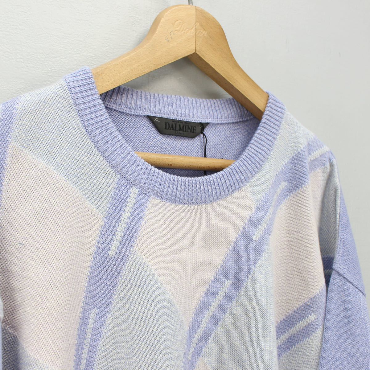 RETRO VINTAGE PASTEL COLOR DESIGN OVER KNIT/レトロ古着パステルカラーデザインオーバーニット_画像6