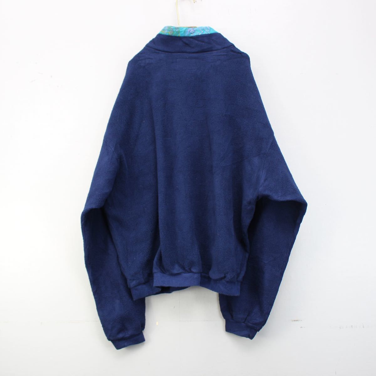 EU VINTAGE EIDER LOGO HALF BUTTON DESIGN FLEECE JACKET EU VINTAGE EIDER LOGO HALF BUTTON DESIGN FLEECE JACKET