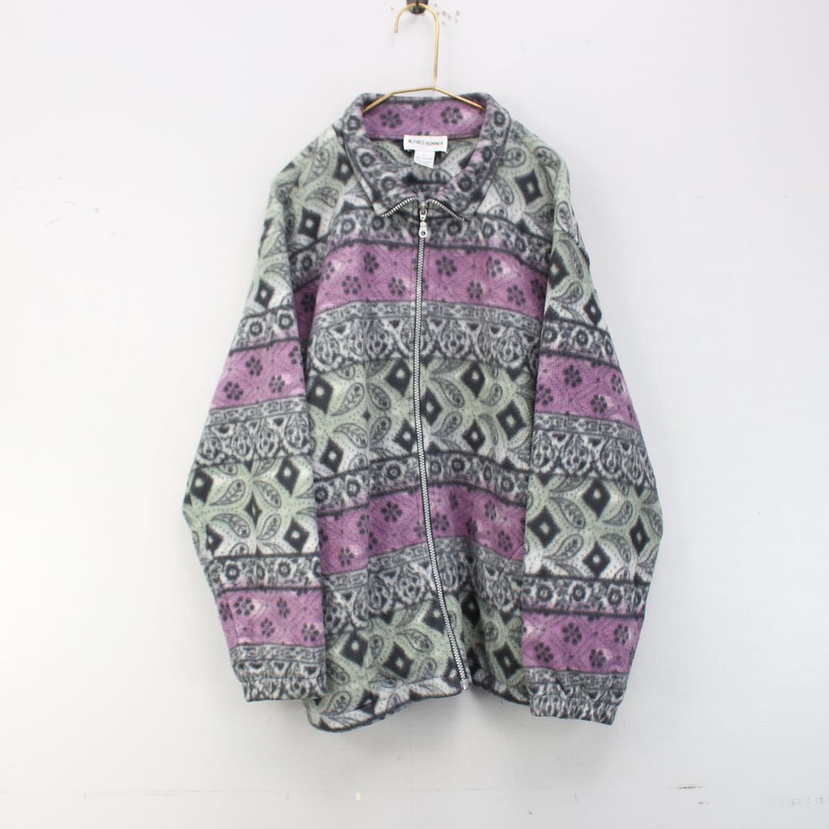 税込】 DESIGN PATTERNED DUNNER ALFRED VINTAGE USA FLEECE JACKET