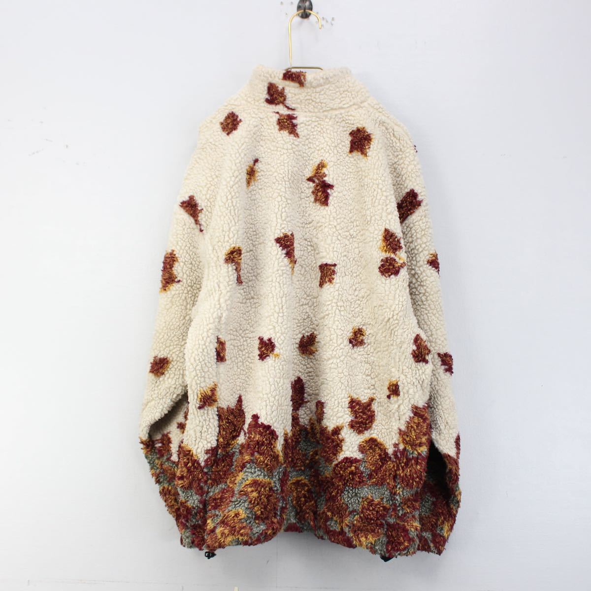 USA VINTAGE COLLECTION AUTUMN LEAVES DESIGN FLEECE ZIP UP USA VINTAGE COLLECTION AUTUMN LEAVES DESIGN FLEECE ZIP UP
