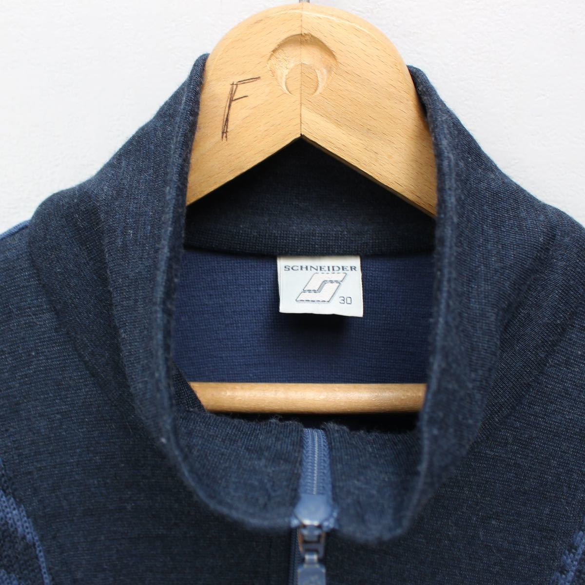 EU VINTAGE SCHNEIDER KNIT SWITCHED ZIP BLOUSON/ヨーロッパ古着