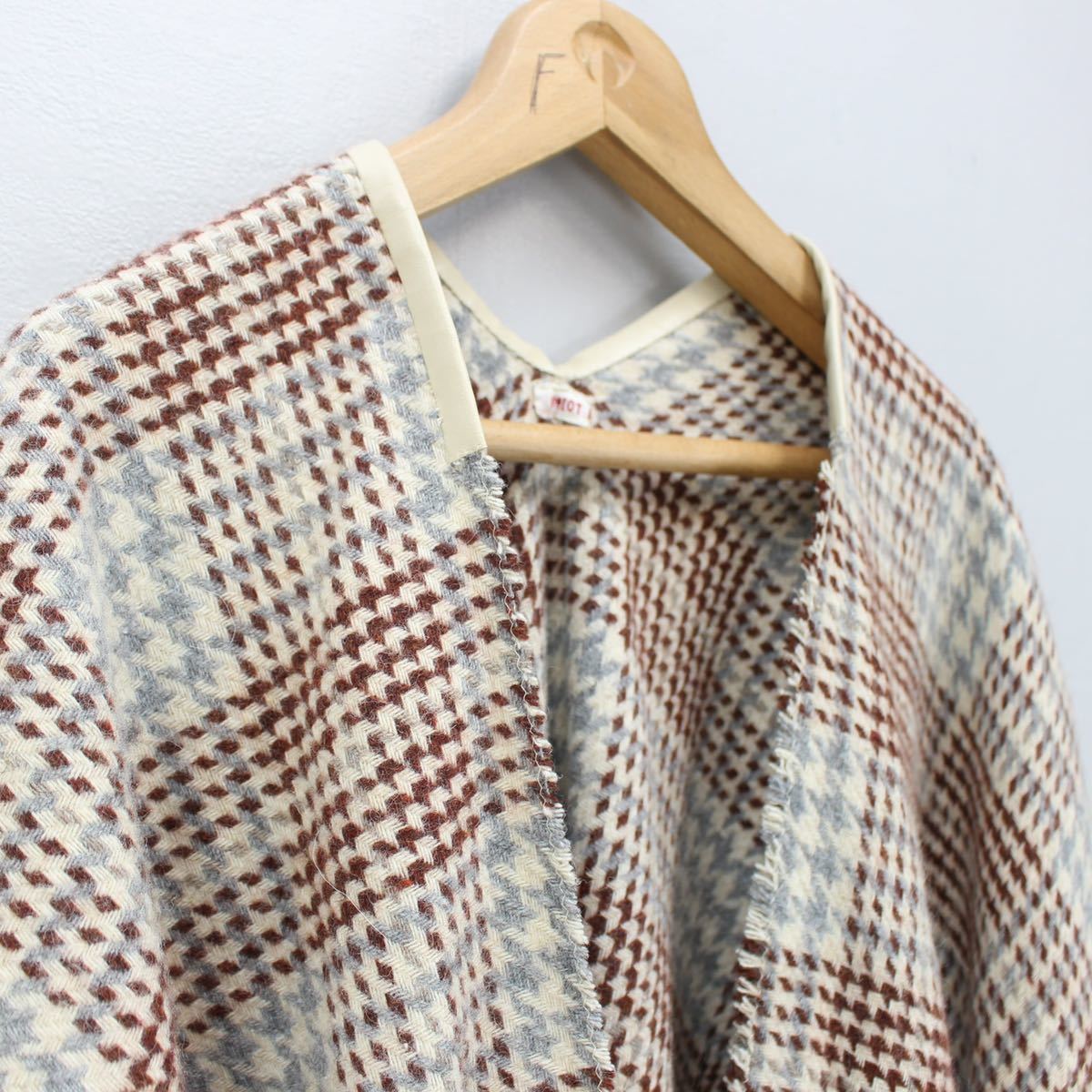 UP/クリスチャンディオールスポーツチェック柄ウールセットアップ EU SPORTS VINTAGE CHECK PATTERNED Dior Christian CHECK WOOL PATTERNED CAPE SET WOOL COAT