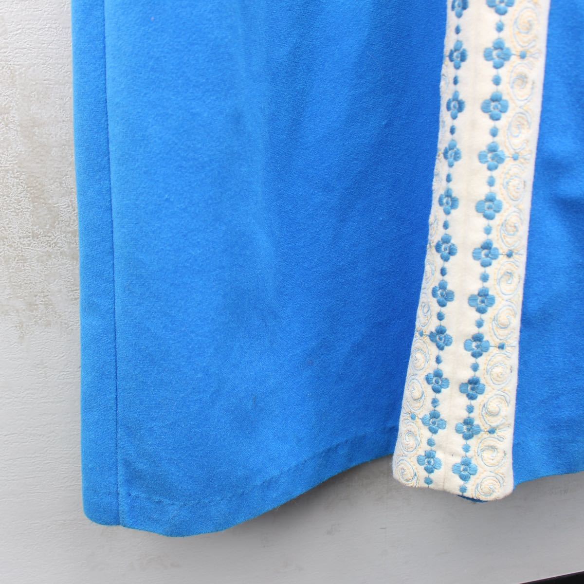 *SPECIAL ITEM * 60's~70's USA VINTAGE SEARS AT HOME WEAR 60年代~70年代アメリカ古着刺繍デザインフリースロングワンピース