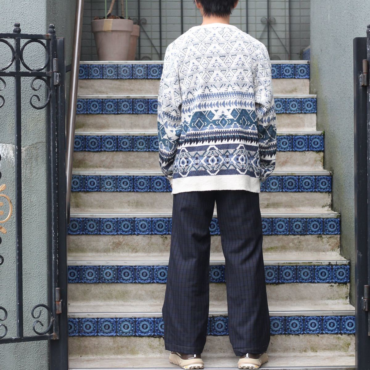 EU VINTAGE C&A Westbury CHECK PATTERNED SLACKS PANTS/ヨーロッパ古着チェック柄スラックスパンツ