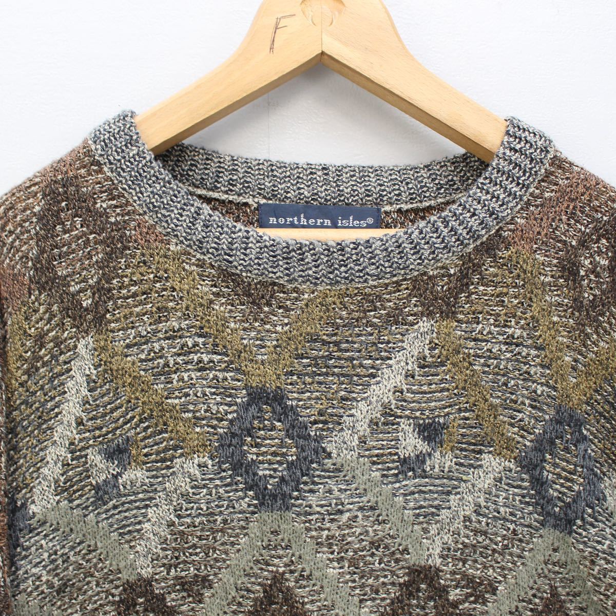 USA VINTAGE PATTERNED DESIGN OVER KNIT/アメリカ古着柄デザイン