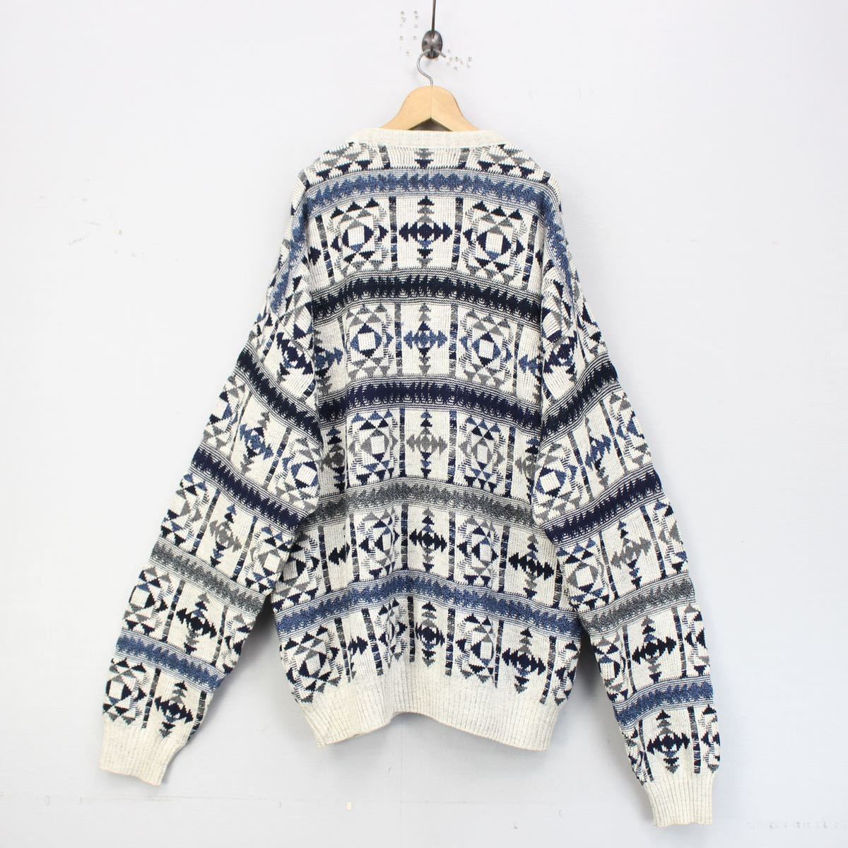 USA VINTAGE ST JONE'S BAY PATTERNED DESIGN OVER KNIT/アメリカ古着柄デザインオーバーニット